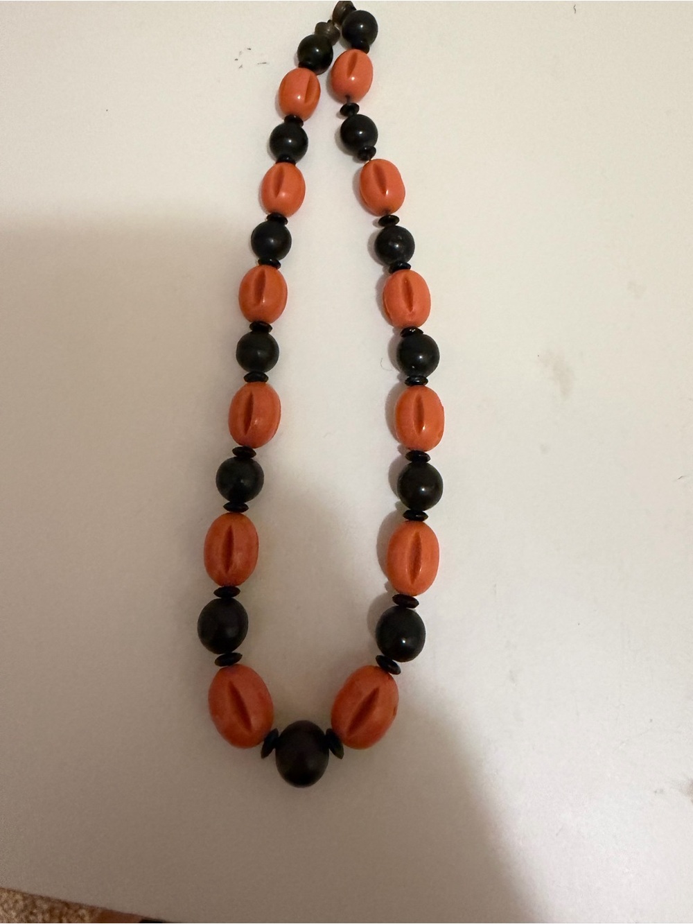 Vintage Natural Oval Beads Women Necklace